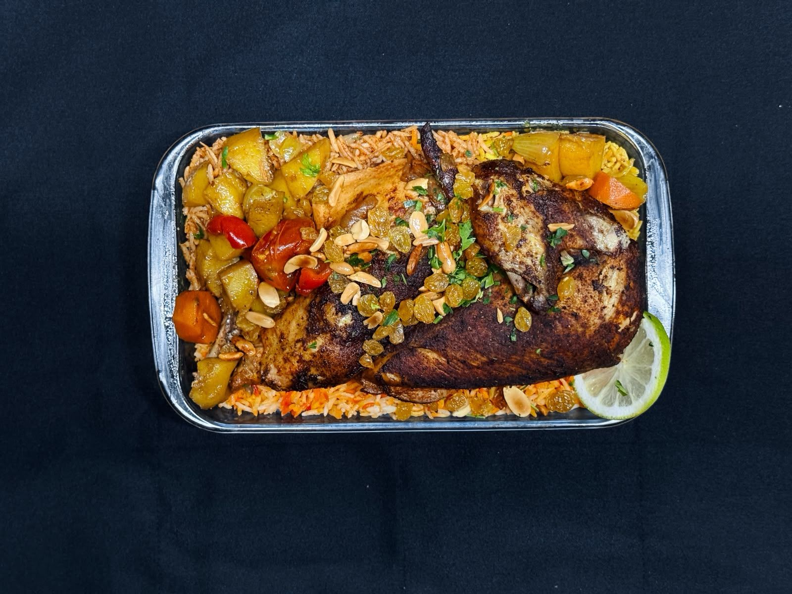 نص دجاجة مع رز