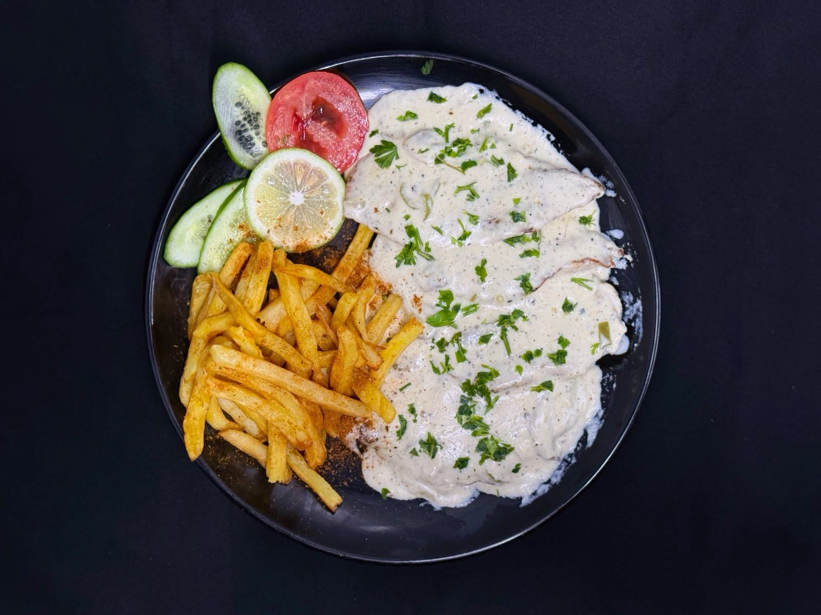 وجبة ستيك دجاج بالصوص